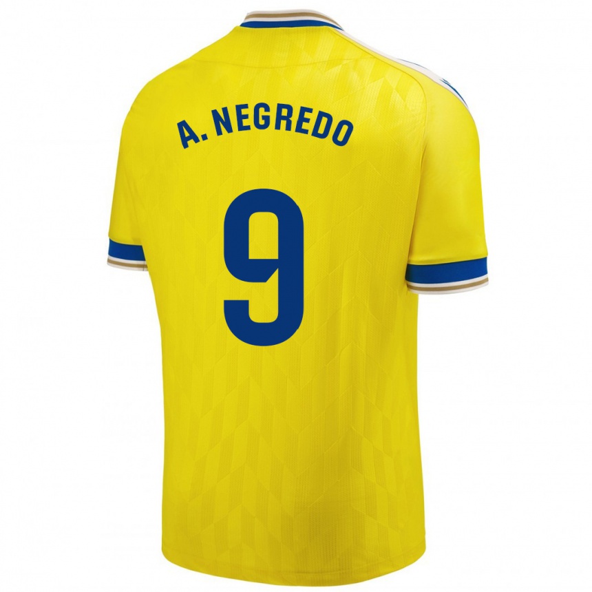 Kids Football Álvaro Negredo #9 Yellow Home Jersey 2023/24 T-Shirt Canada