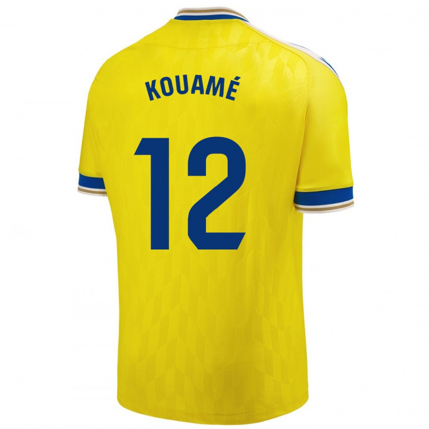 Kids Football Rominigue Kouamé #12 Yellow Home Jersey 2023/24 T-Shirt Canada