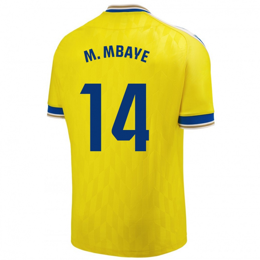 Kids Football Momo Mbaye #14 Yellow Home Jersey 2023/24 T-Shirt Canada