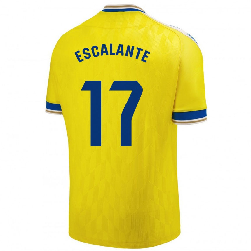 Kids Football Gonzalo Escalante #17 Yellow Home Jersey 2023/24 T-Shirt Canada