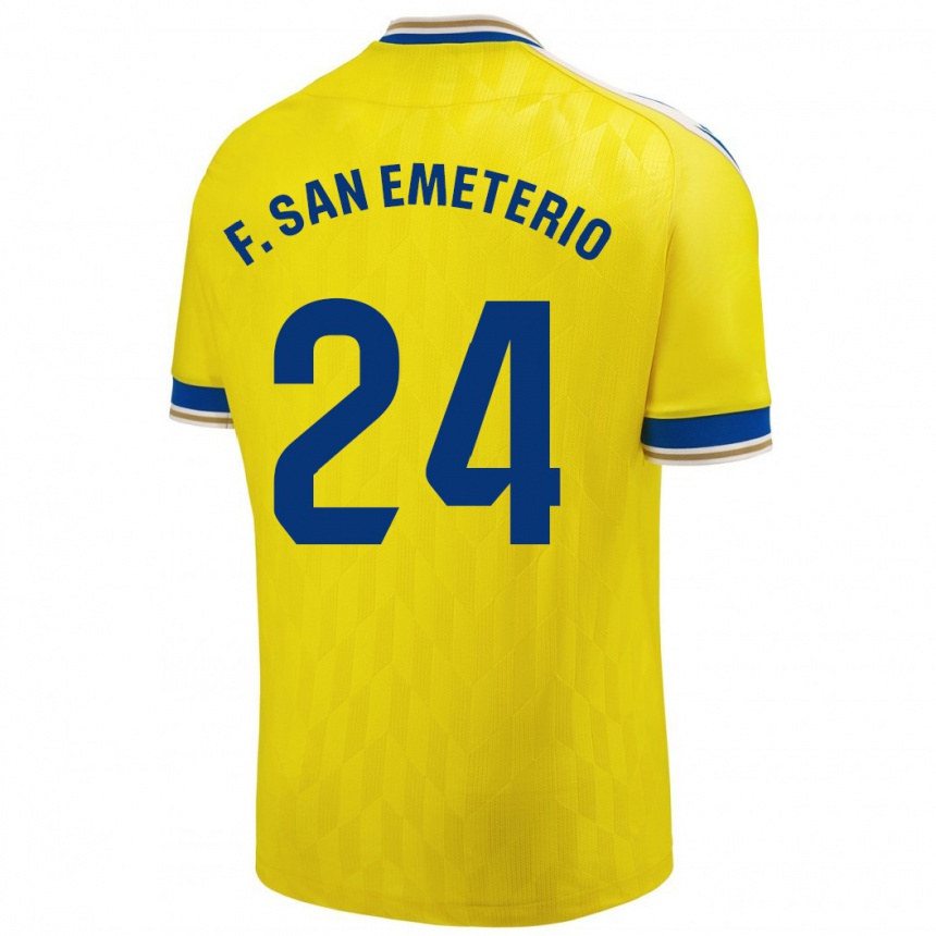 Enfant Football Maillot Fede San Emeterio #24 Jaune Tenues Domicile 2023/24 Canada