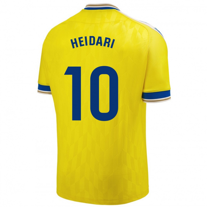 Kids Football Arman Heidari #10 Yellow Home Jersey 2023/24 T-Shirt Canada