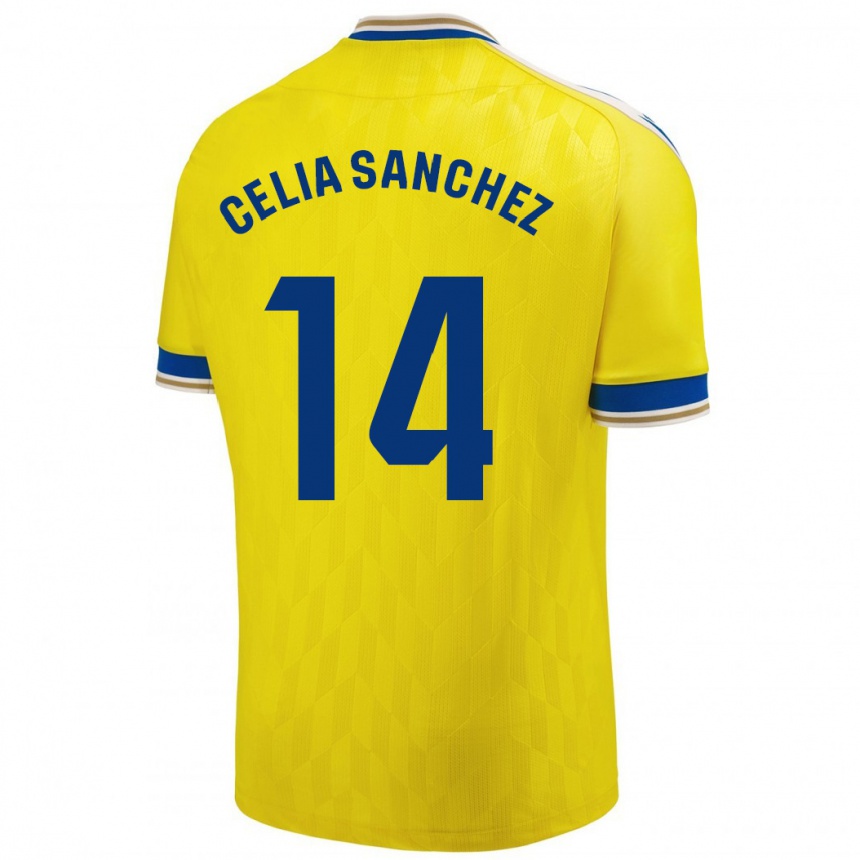 Kids Football Celia Sánchez García #14 Yellow Home Jersey 2023/24 T-Shirt Canada