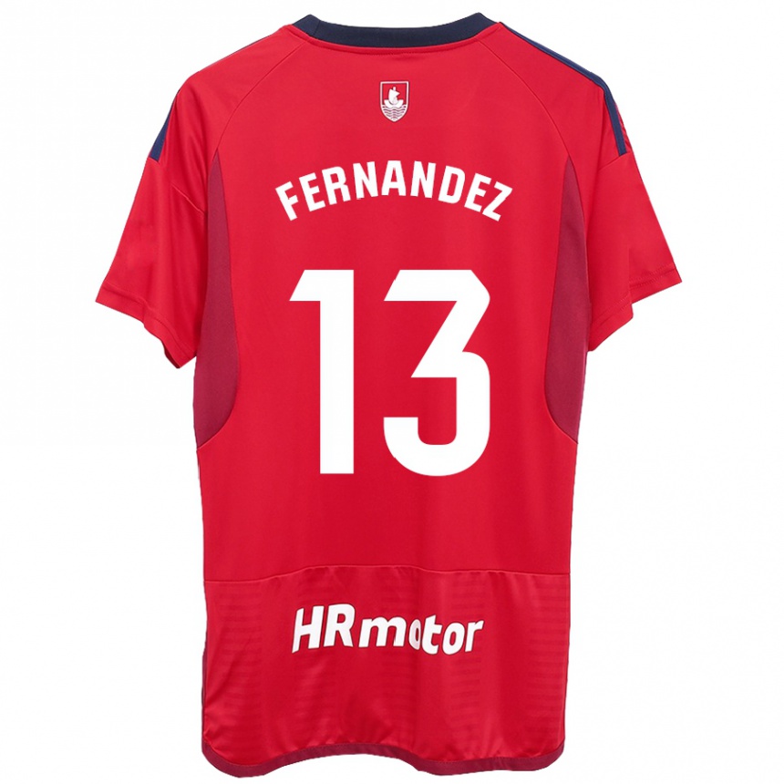 Kids Football Aitor Fernández #13 Red Home Jersey 2023/24 T-Shirt Canada