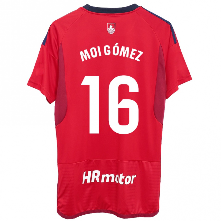 Kids Football Moi Gómez #16 Red Home Jersey 2023/24 T-Shirt Canada