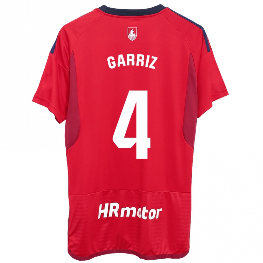 Kids Football Ibaider Garriz #4 Red Home Jersey 2023/24 T-Shirt Canada