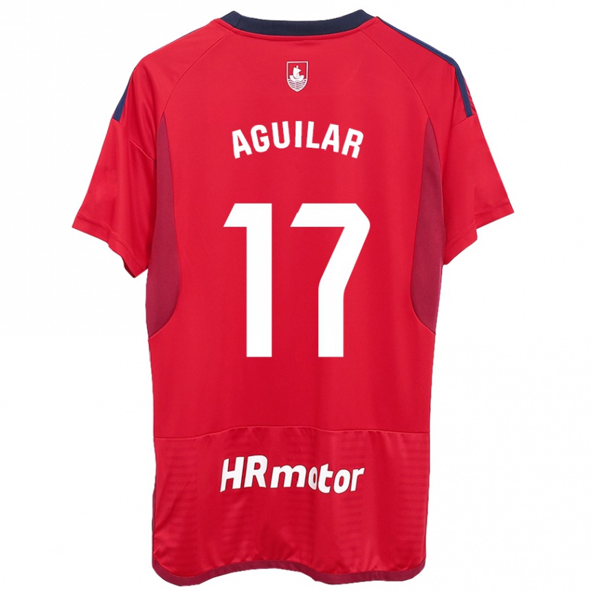 Kids Football Eneko Aguilar #17 Red Home Jersey 2023/24 T-Shirt Canada