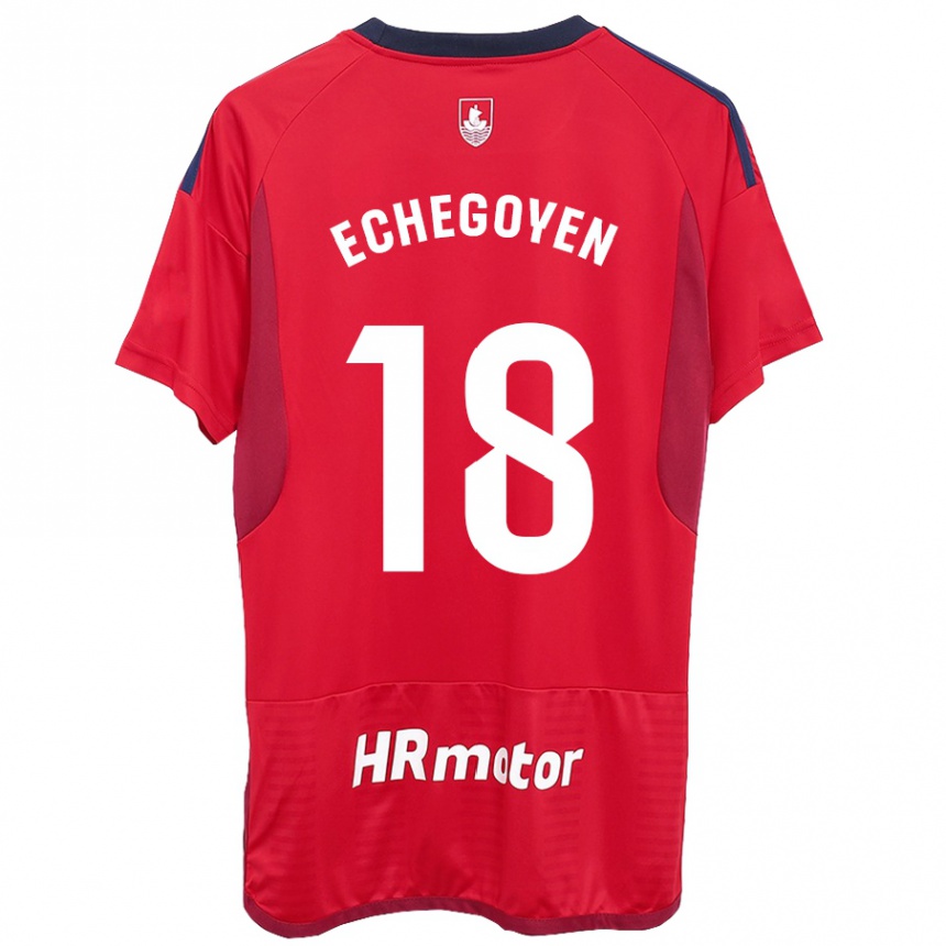 Enfant Football Maillot Mauro Echegoyen #18 Rouge Tenues Domicile 2023/24 Canada