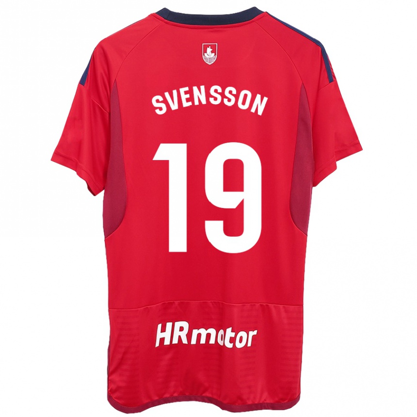 Kids Football Max Svensson #19 Red Home Jersey 2023/24 T-Shirt Canada