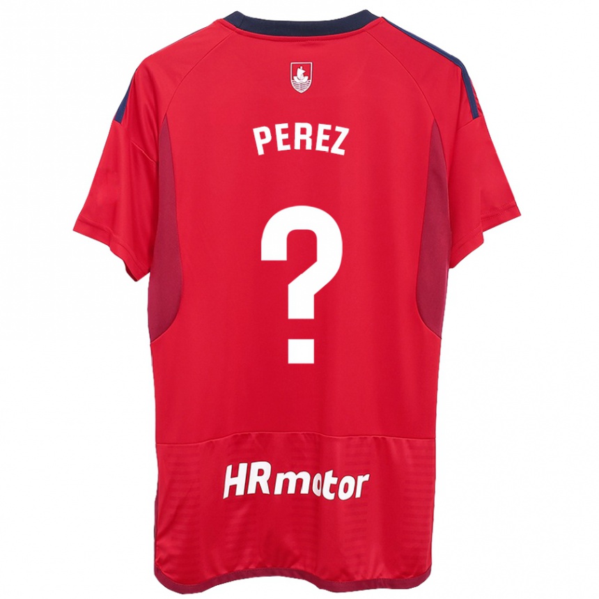 Kids Football Bruno Perez #0 Red Home Jersey 2023/24 T-Shirt Canada