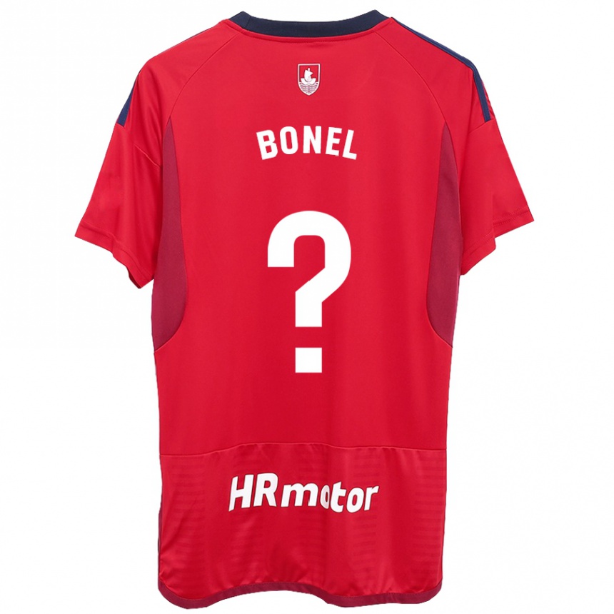 Kids Football Aimar Bonel #0 Red Home Jersey 2023/24 T-Shirt Canada