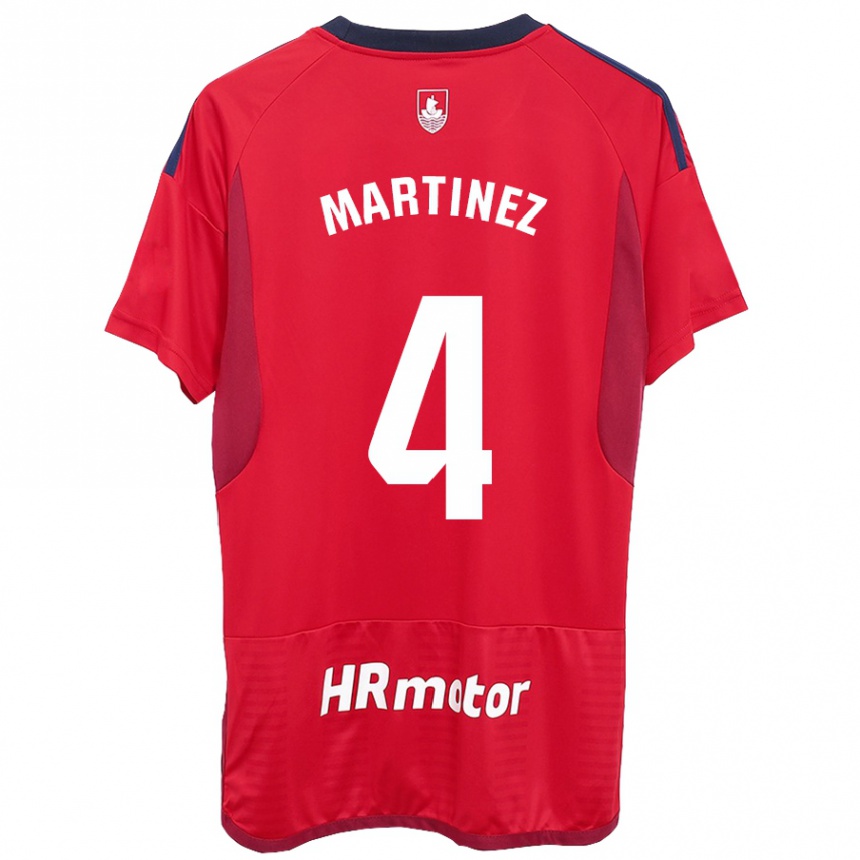 Kids Football Vera Martínez Viota #4 Red Home Jersey 2023/24 T-Shirt Canada