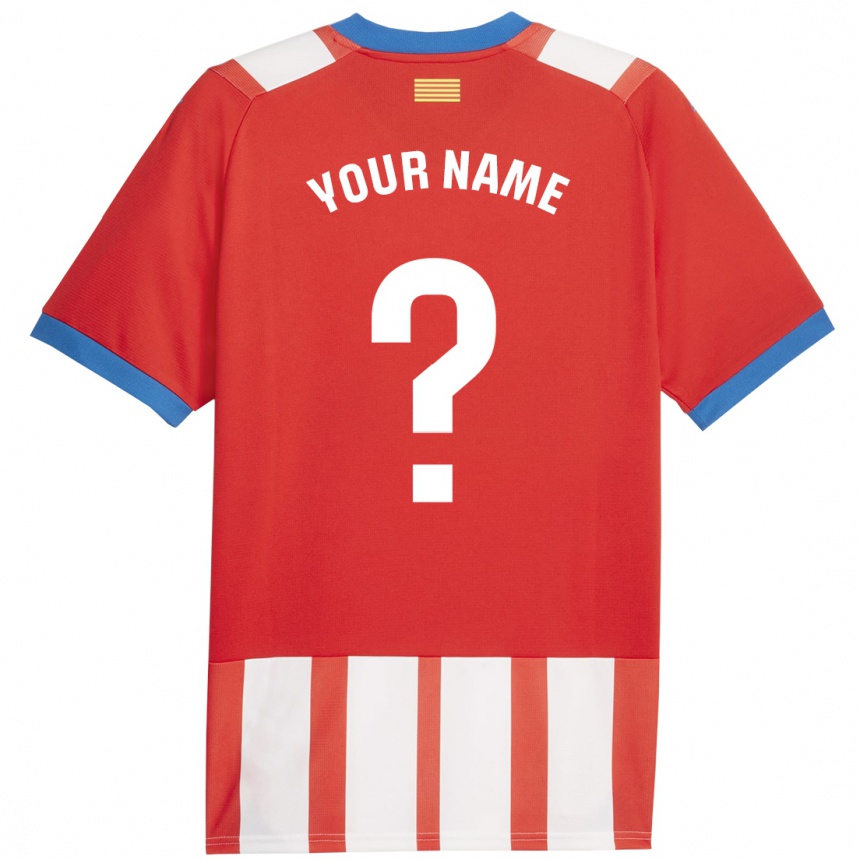 Enfant Football Maillot Votre Nom #0 Rouge Blanc Tenues Domicile 2023/24 Canada