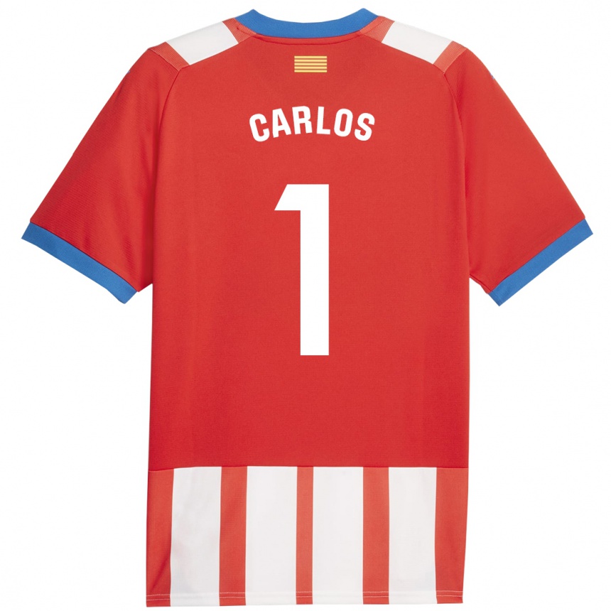 Enfant Football Maillot Juan Carlos #1 Rouge Blanc Tenues Domicile 2023/24 Canada