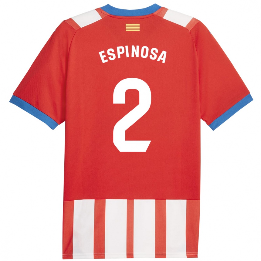 Kids Football Bernardo Espinosa #2 Red White Home Jersey 2023/24 T-Shirt Canada