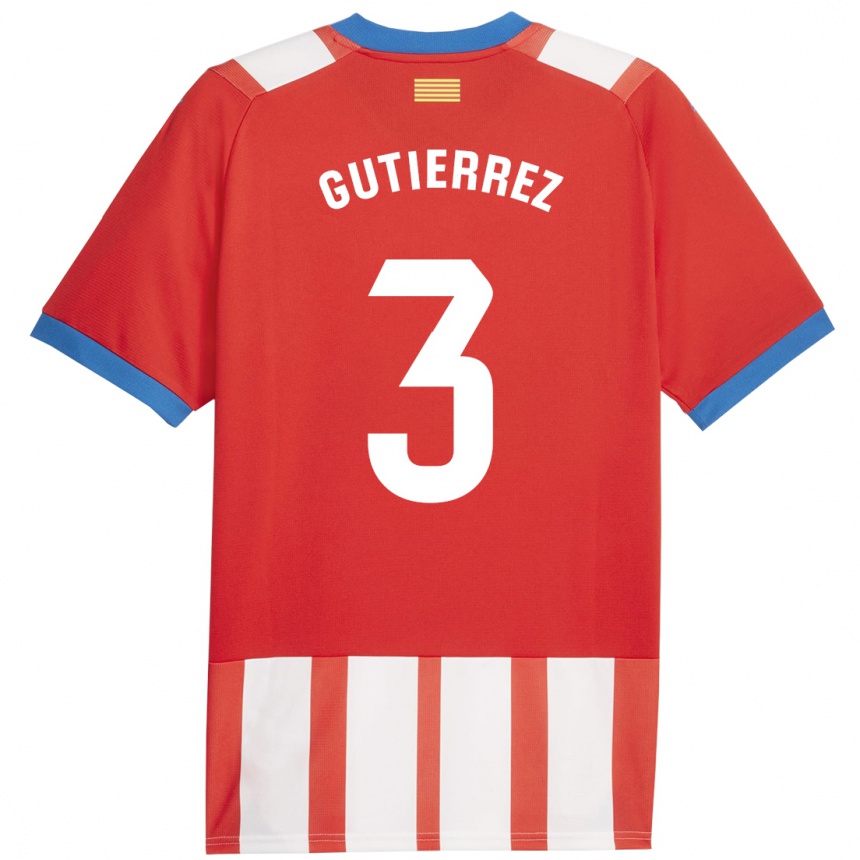 Enfant Football Maillot Miguel Gutiérrez #3 Rouge Blanc Tenues Domicile 2023/24 Canada