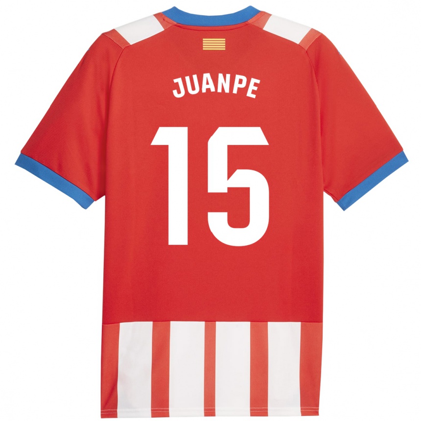 Kids Football Juanpe #15 Red White Home Jersey 2023/24 T-Shirt Canada