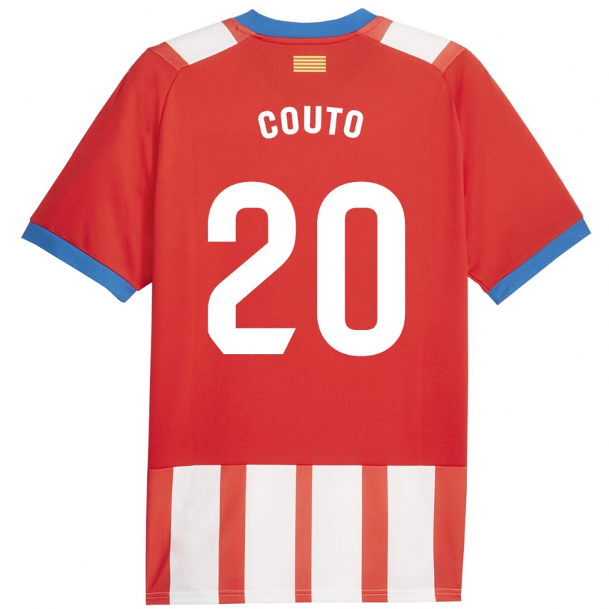 Kids Football Yan Couto #20 Red White Home Jersey 2023/24 T-Shirt Canada