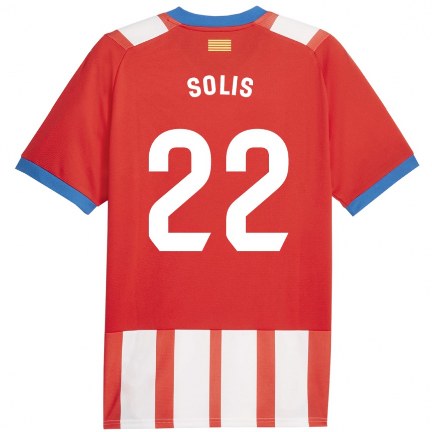 Enfant Football Maillot Jhon Solís #22 Rouge Blanc Tenues Domicile 2023/24 Canada