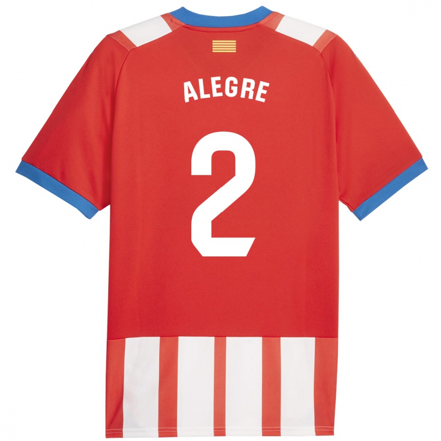 Enfant Football Maillot Marc Alegre #2 Rouge Blanc Tenues Domicile 2023/24 Canada