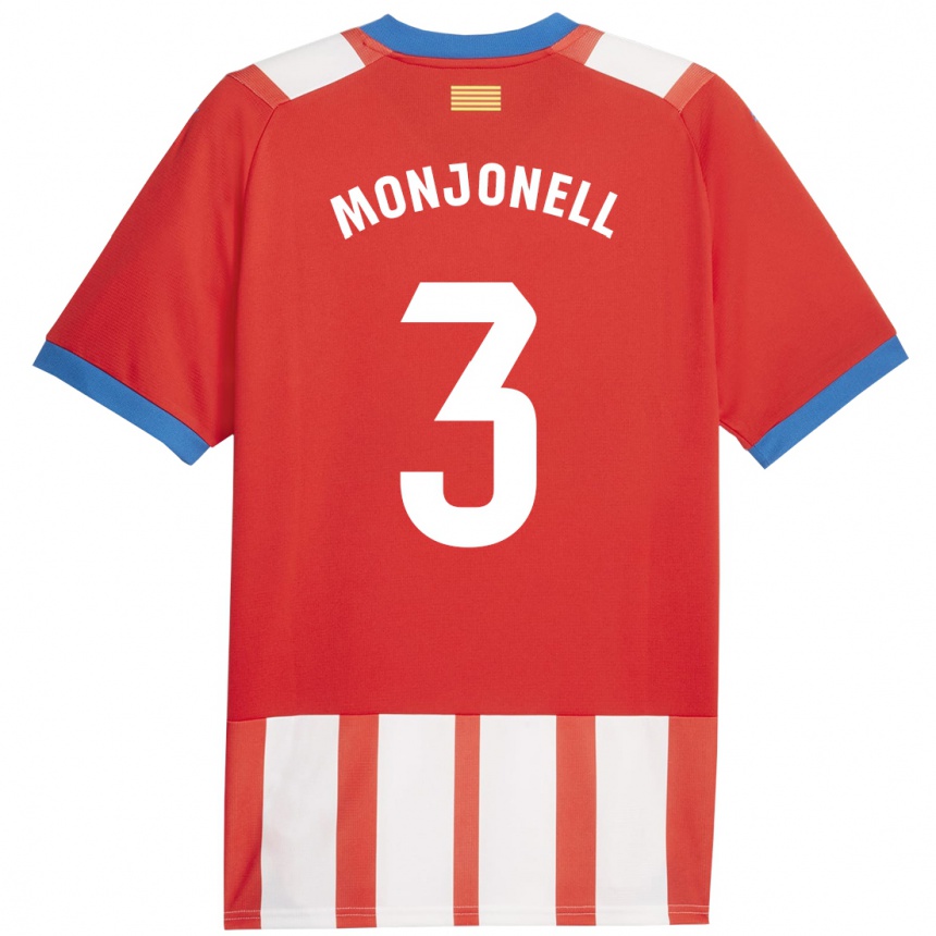 Kids Football Eric Monjonell #3 Red White Home Jersey 2023/24 T-Shirt Canada