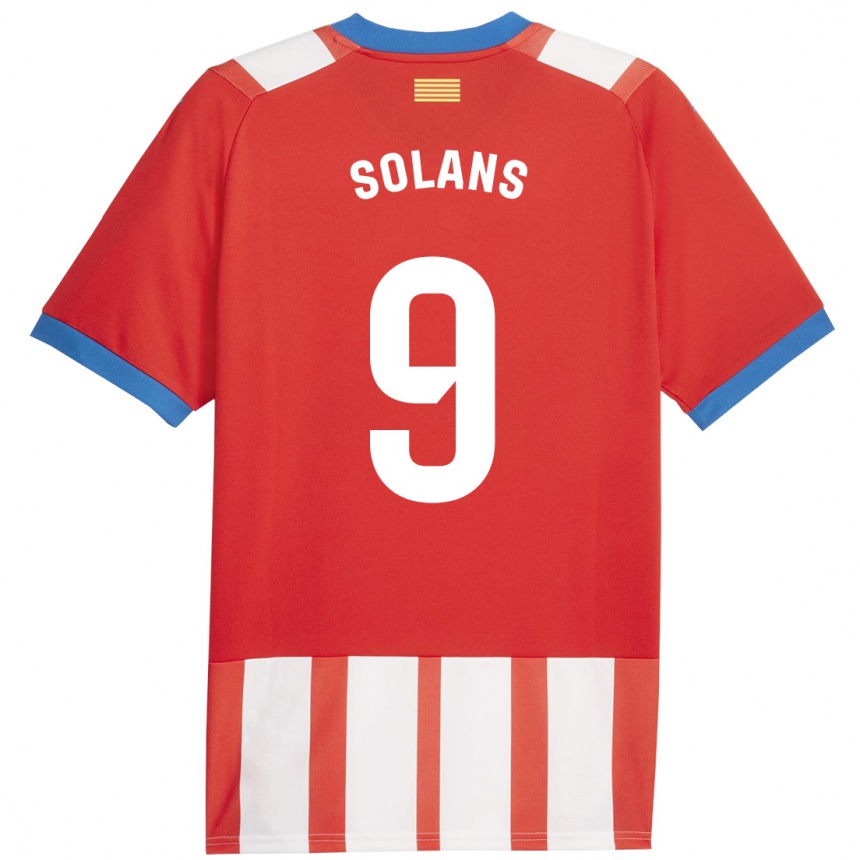 Kids Football Sergi Solans #9 Red White Home Jersey 2023/24 T-Shirt Canada