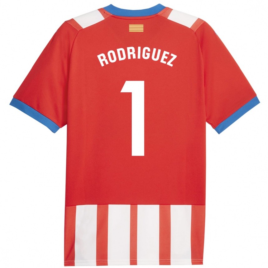 Enfant Football Maillot Maria Rodríguez #1 Rouge Blanc Tenues Domicile 2023/24 Canada