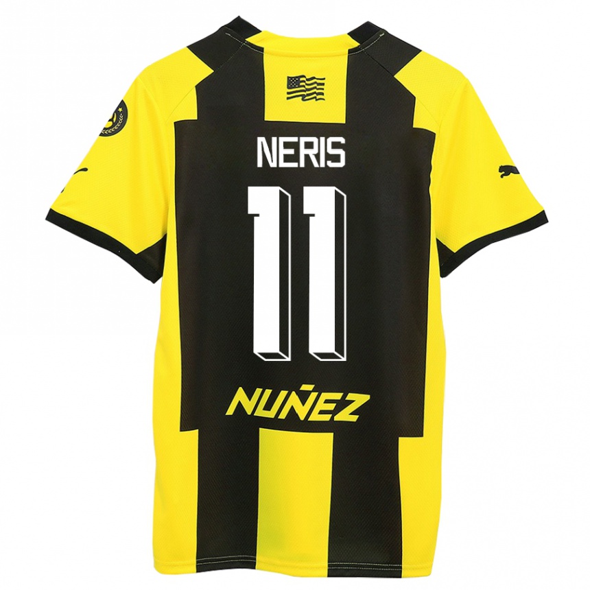 Kids Football José Neris #11 Yellow Black Home Jersey 2023/24 T-Shirt Canada