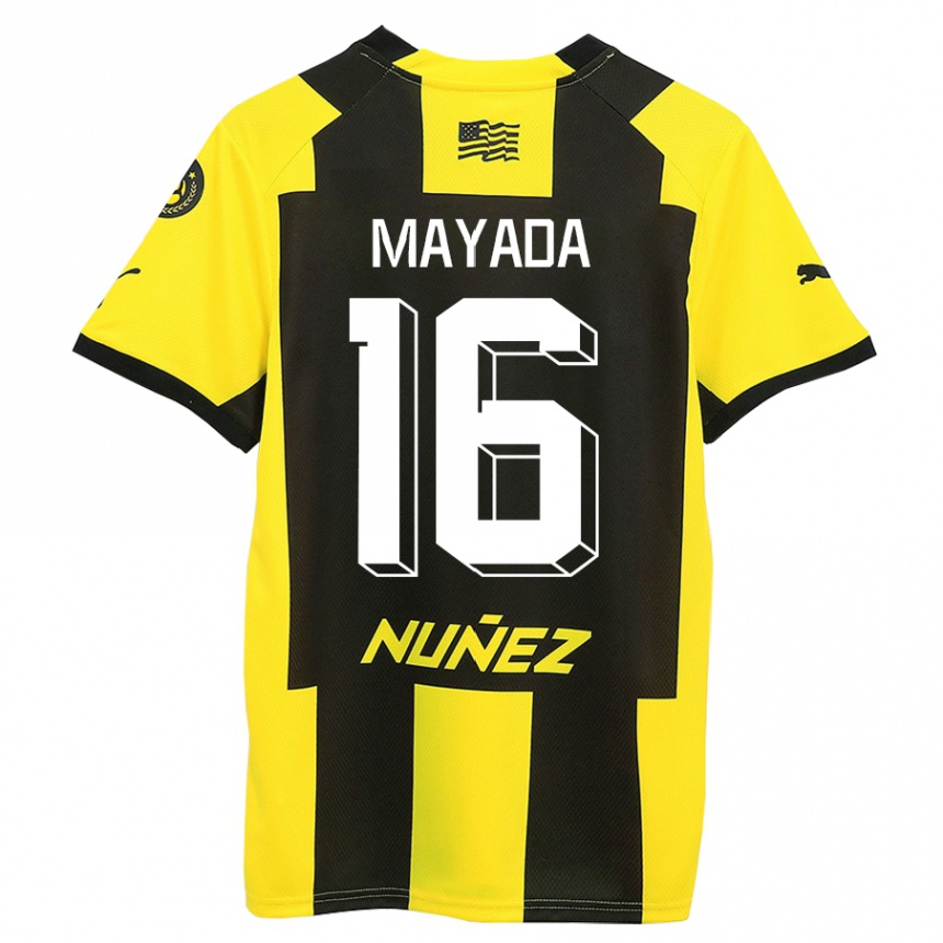 Enfant Football Maillot Camilo Mayada #16 Jaune Noir Tenues Domicile 2023/24 Canada