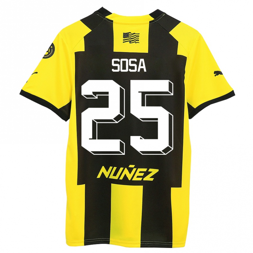 Kids Football Ignacio Sosa #25 Yellow Black Home Jersey 2023/24 T-Shirt Canada