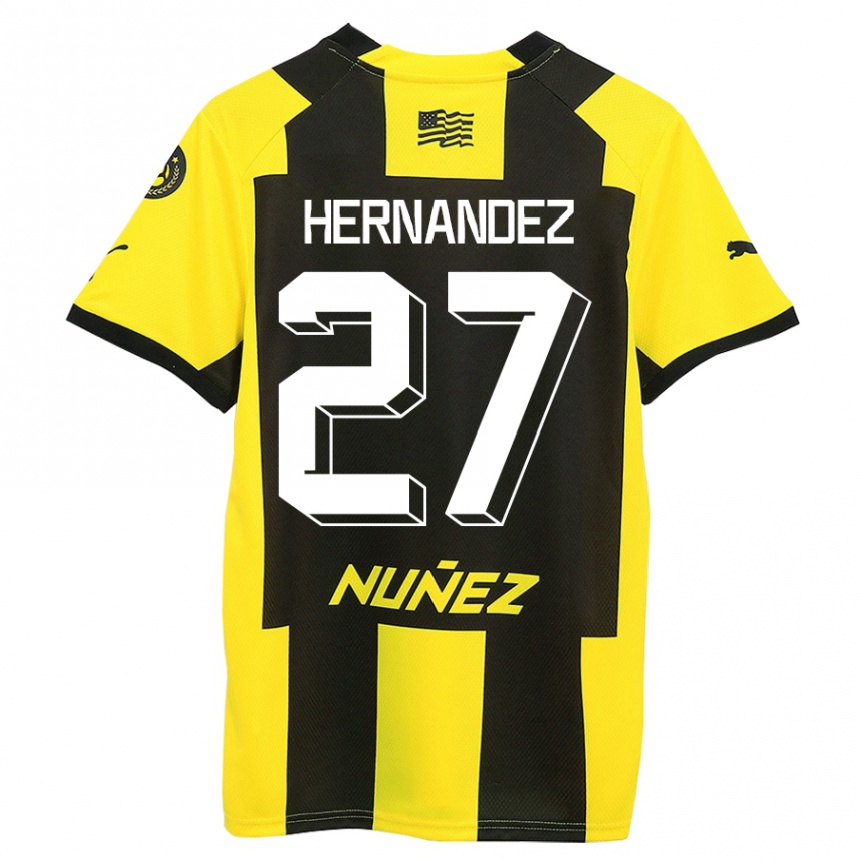 Kids Football Lucas Hernández #27 Yellow Black Home Jersey 2023/24 T-Shirt Canada