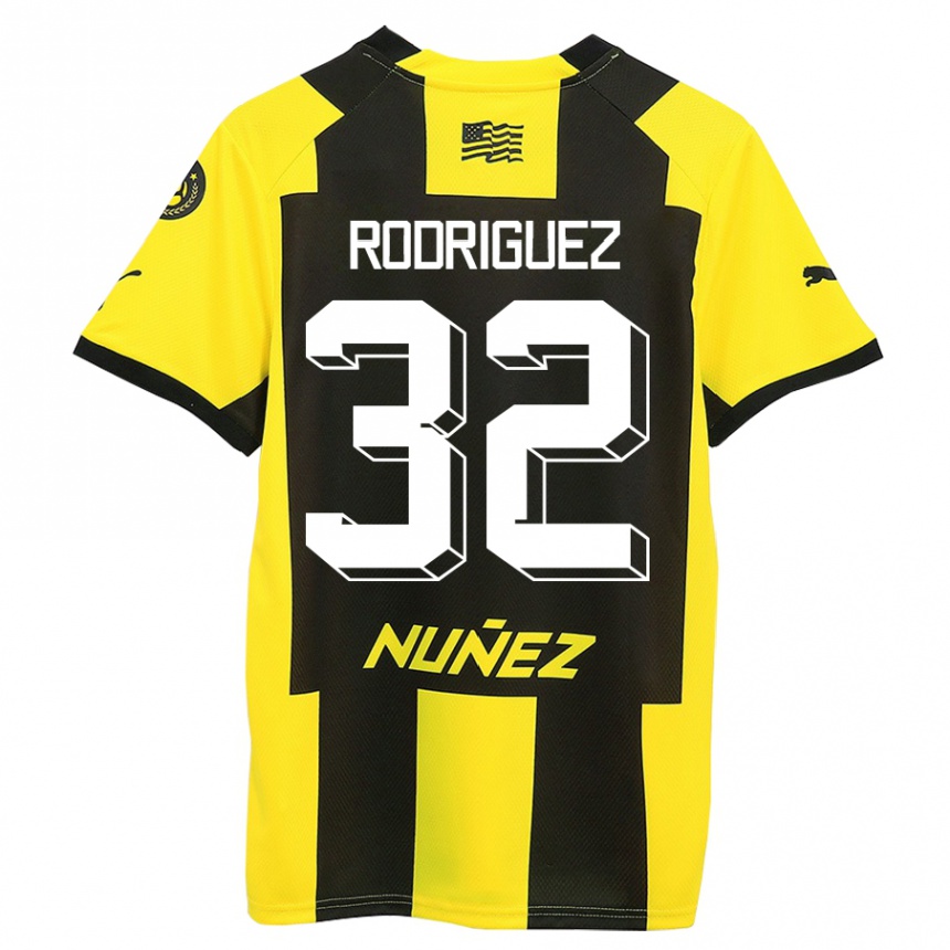 Kids Football Randall Rodríguez #32 Yellow Black Home Jersey 2023/24 T-Shirt Canada