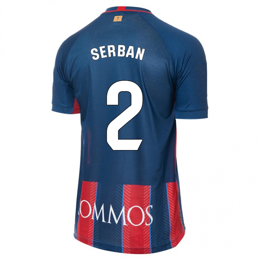 Enfant Football Maillot Alin Serban #2 Marin Tenues Domicile 2023/24 Canada