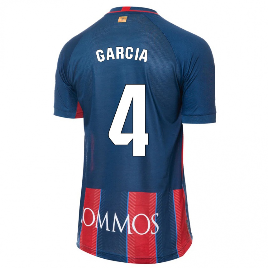 Kids Football Nacho García #4 Navy Home Jersey 2023/24 T-Shirt Canada