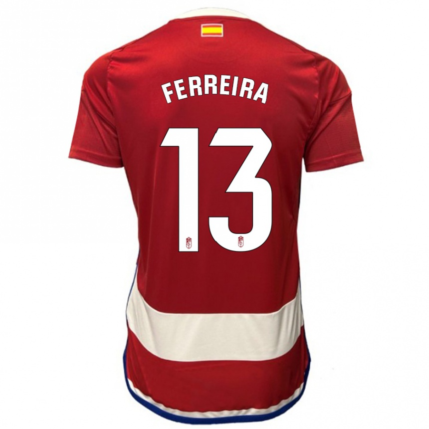 Kids Football André Ferreira #13 Red Home Jersey 2023/24 T-Shirt Canada