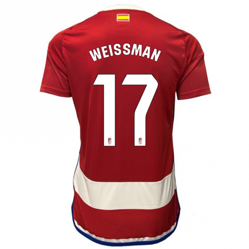 Kids Football Shon Weissman #17 Red Home Jersey 2023/24 T-Shirt Canada