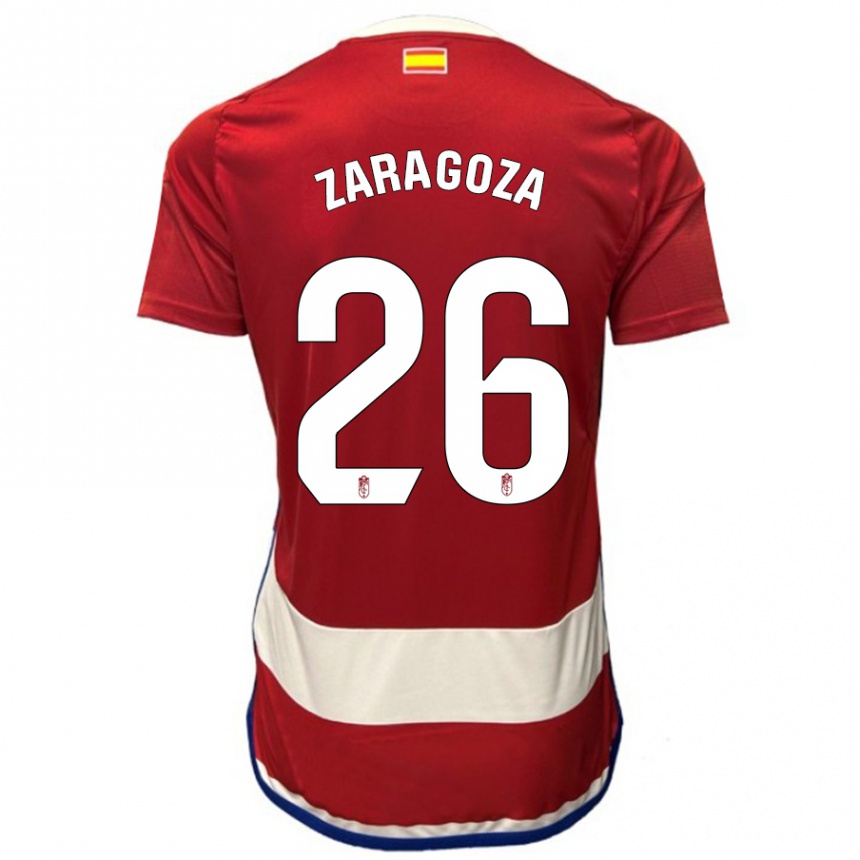 Kids Football Bryan Zaragoza #26 Red Home Jersey 2023/24 T-Shirt Canada