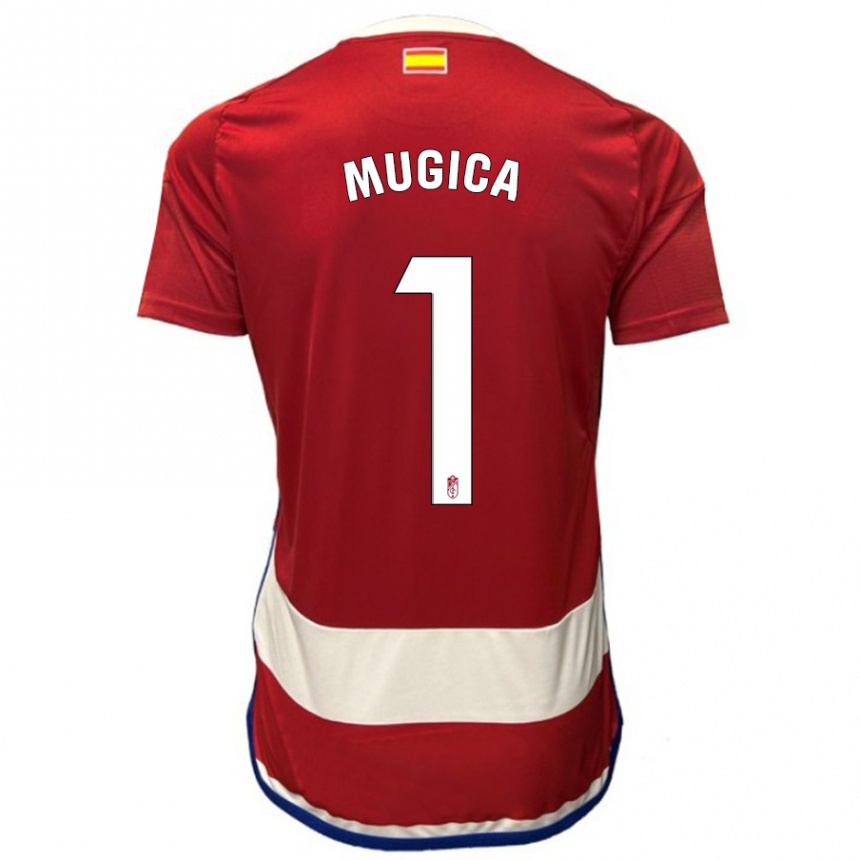 Enfant Football Maillot Juan Múgica #1 Rouge Tenues Domicile 2023/24 Canada