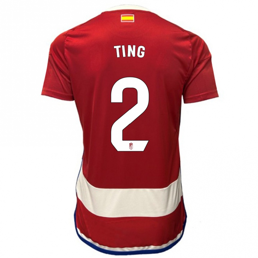 Enfant Football Maillot Xie Ting #2 Rouge Tenues Domicile 2023/24 Canada