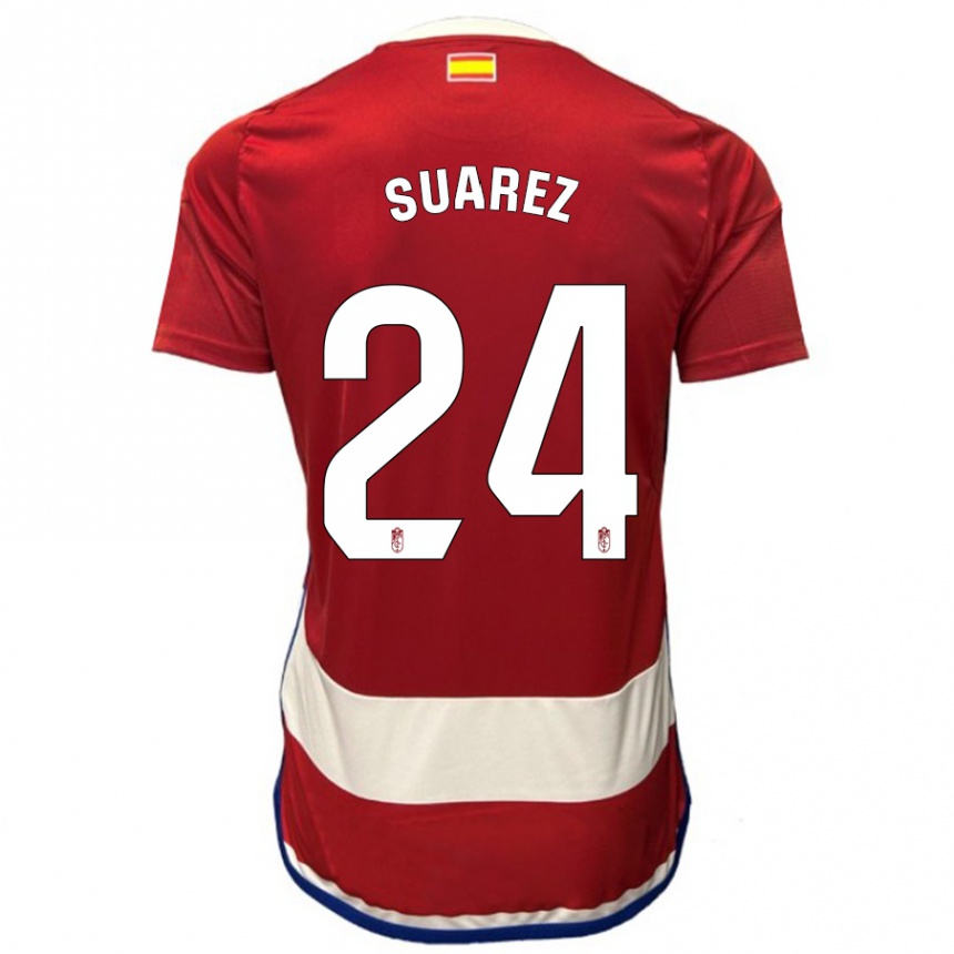 Enfant Football Maillot Carlota Suárez #24 Rouge Tenues Domicile 2023/24 Canada