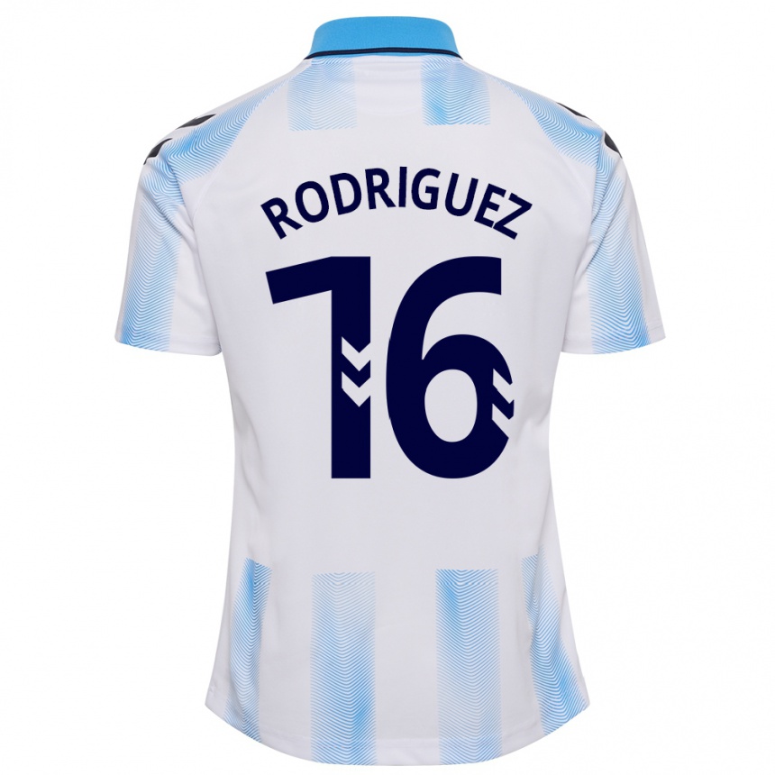 Kids Football Genaro Rodríguez #16 White Blue Home Jersey 2023/24 T-Shirt Canada