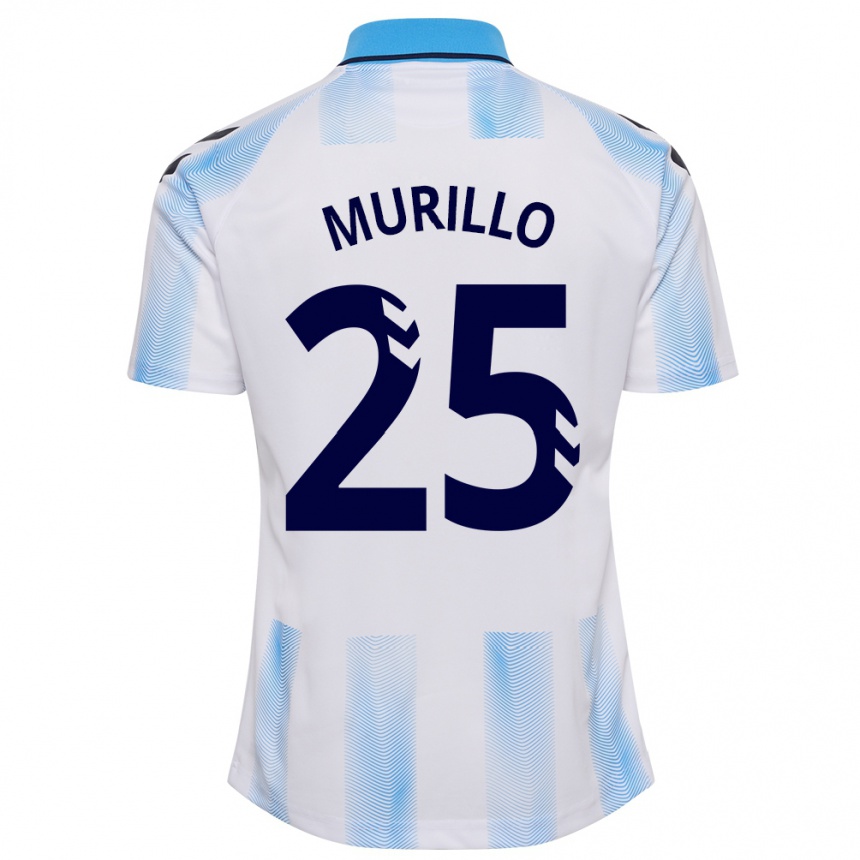 Kids Football Diego Murillo #25 White Blue Home Jersey 2023/24 T-Shirt Canada