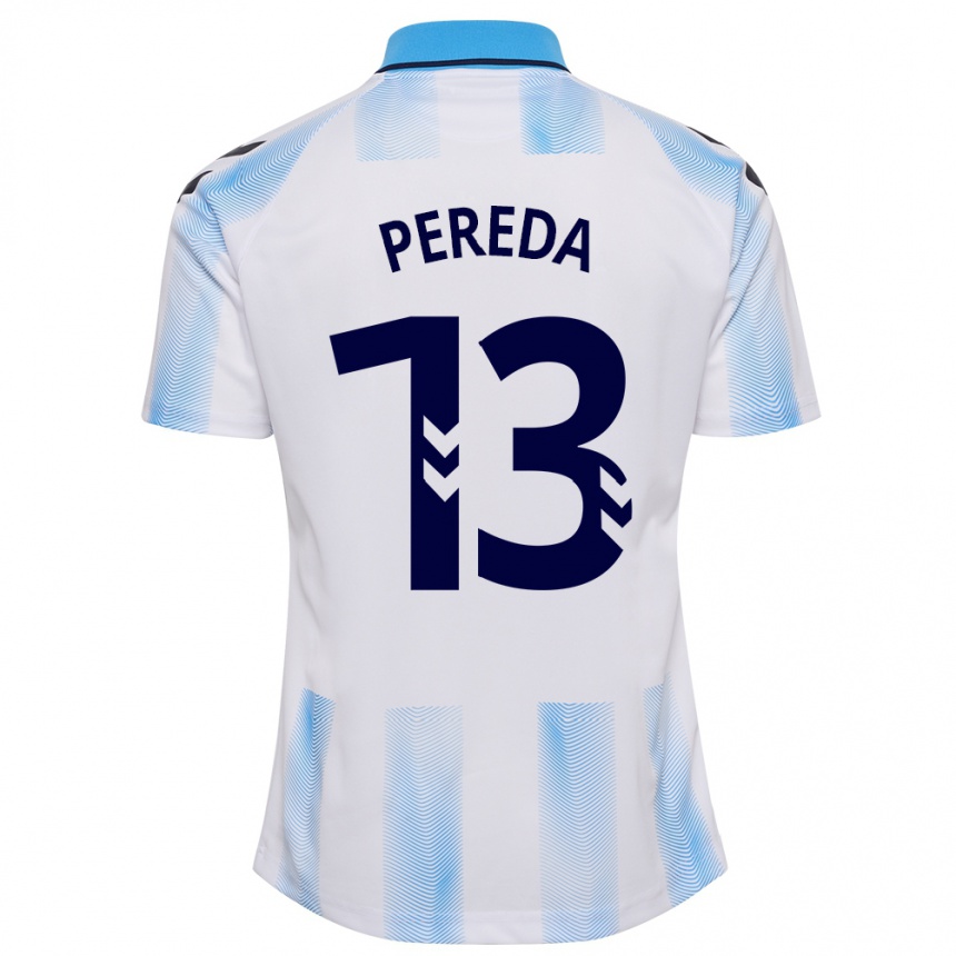 Enfant Football Maillot Adrián Pereda #13 Blanc Bleu Tenues Domicile 2023/24 Canada