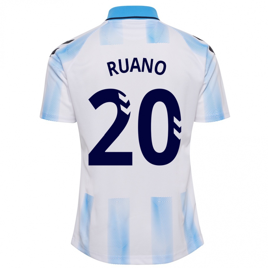 Kids Football Celia Ruano #20 White Blue Home Jersey 2023/24 T-Shirt Canada