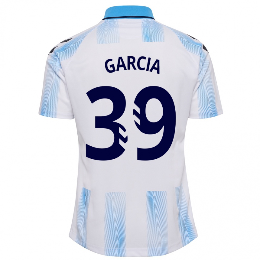 Enfant Football Maillot Claudia García #39 Blanc Bleu Tenues Domicile 2023/24 Canada