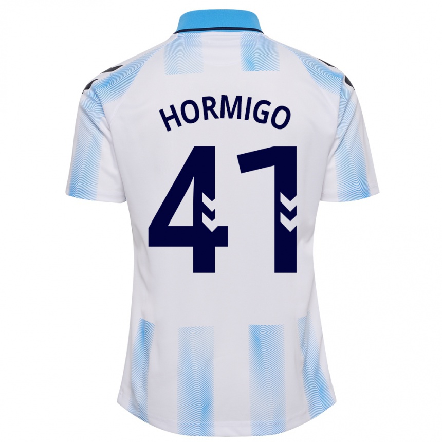 Enfant Football Maillot Cintia Hormigo #41 Blanc Bleu Tenues Domicile 2023/24 Canada