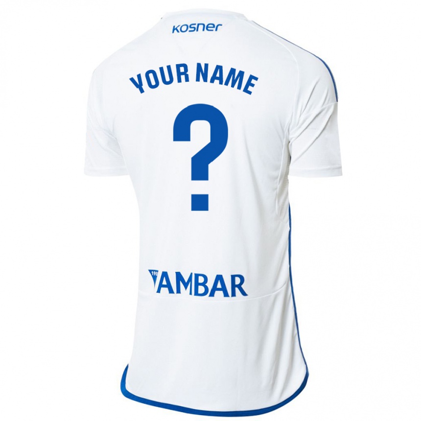 Enfant Football Maillot Votre Nom #0 Blanc Tenues Domicile 2023/24 Canada