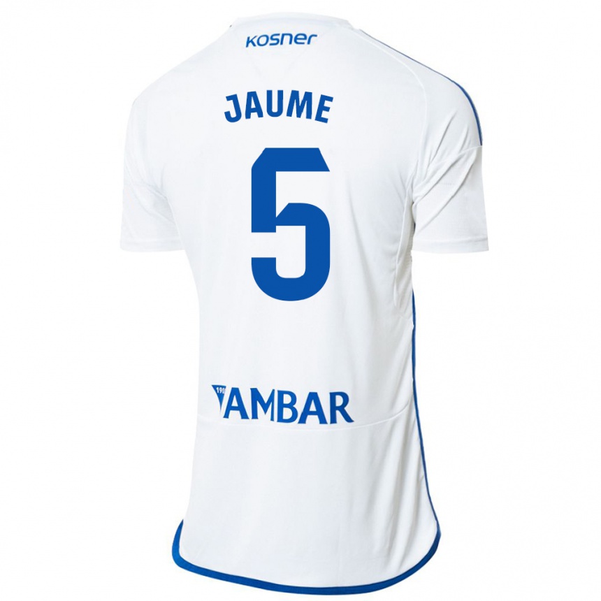 Kids Football Jaume Grau #5 White Home Jersey 2023/24 T-Shirt Canada