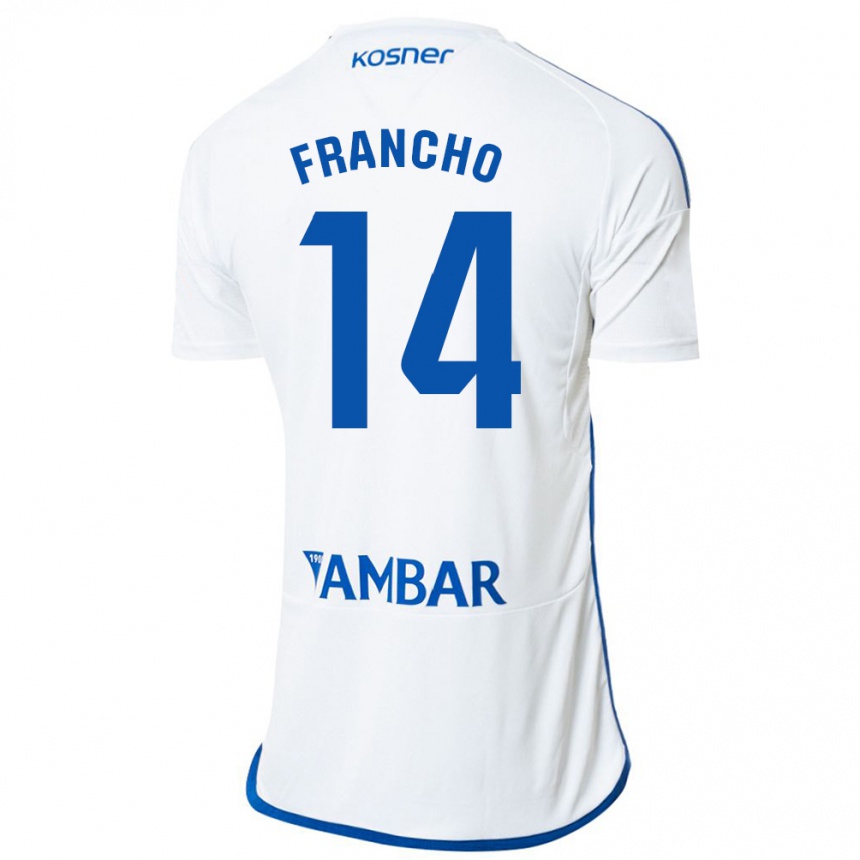 Kids Football Francho Serrano #14 White Home Jersey 2023/24 T-Shirt Canada