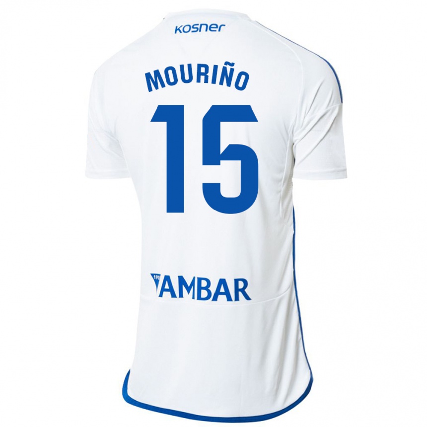 Enfant Football Maillot Santiago Mouriño #15 Blanc Tenues Domicile 2023/24 Canada